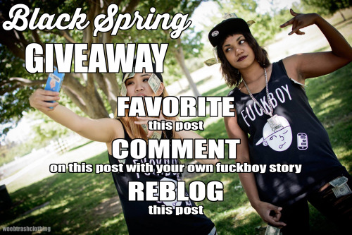 weebtrashclothing: BLACK SPRING GIVEAWAY!Winner gets a FREE tank/crop top from theBlack Spring line 