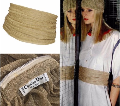 We just found our gold lurex #ChristianDior bandeau top styled as a belt in #LOfficiel n. 630! It’s 
