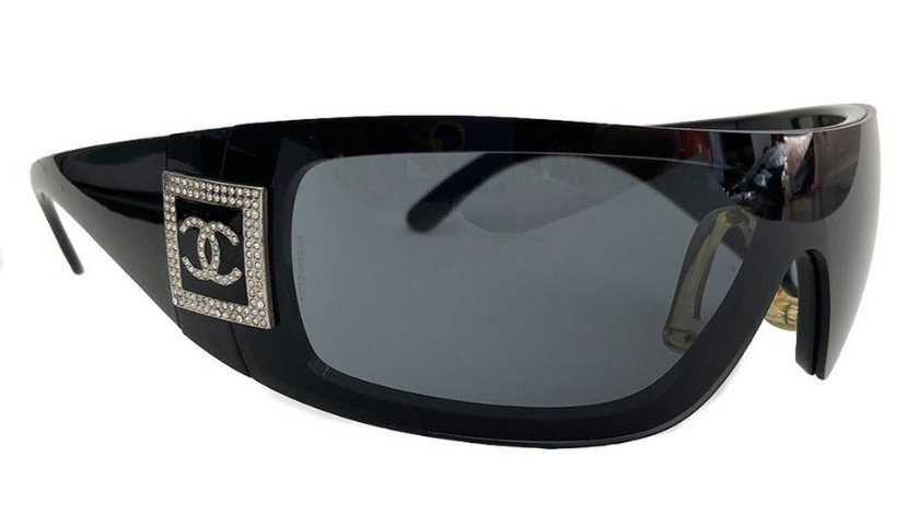 image therapy — Chanel: #5085B Swarovski Crystal Logo Sunglasses