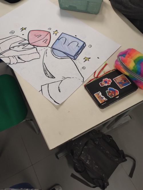 Drew A Poster For School's Valentines Day (it's A Different Date Where I Live) And I Said "the Heads
