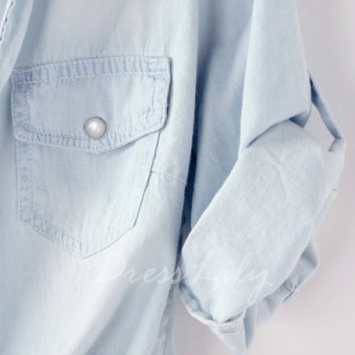 momo-tea: Denim Blouse Details 