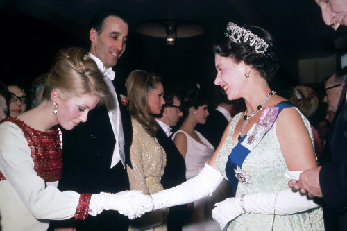 At the Royal Film Performance, the Odeon Leicester Square, London, March 13-14, 1966.top: Catherine 