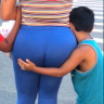 jhpbh2020:Big phat Latina ass cheeks in blue see through yoga pants. 