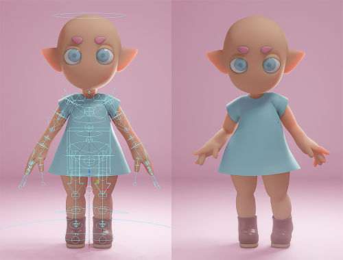 I have been practicing 3D modeling a lot lately. Mainly just trying to figure out how to rig my char