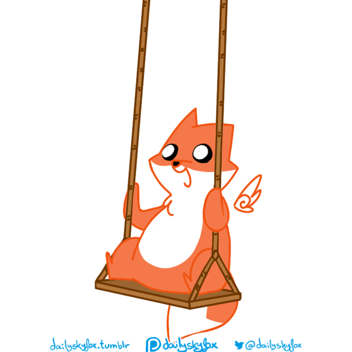 dailyskyfox: Today I play on my swing! Swing swing swing!! Weee~~ :D  ——————————————————————————————