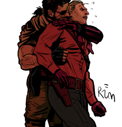 dontdierobb:  the first time i did bosselot fanart I was still on deviantart, lurking the mgs community on LJ, I must have been about 16, I remember how frustrated I was about not being able to draw “manly guys”…now “manly guys” is all i draw,