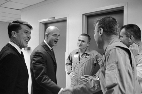 creepingoverload: L-R: Wally Schirra, Tom Stafford, Frank “Funny Fun and Games are Crap” Borman, Jim