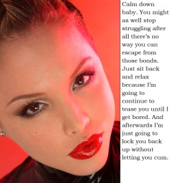 femdomcaptions:  mistresslittleblog:  locked2012: