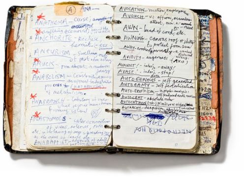 Nick Cave  Handwritten Dictionary of Words, 1984
