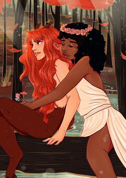 ‘The Faun & Nymph’ forgot to post my Pride 2020 piece ! also available in my store ^-^ ( www.lau