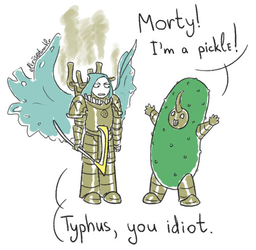 I drew Mortarion yesterday, came the Tifus-pickle.