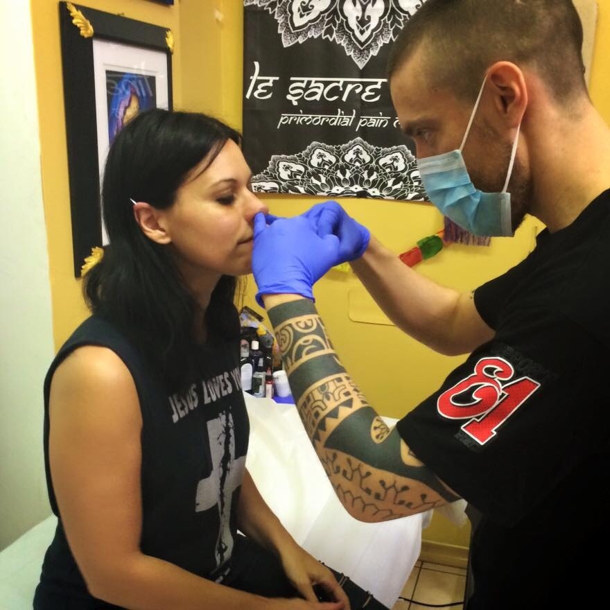 Fuck Yeah Cristina Scabbia — Cristina getting her septum piercing at Primordial...