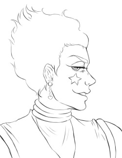 afatblackfairy:  guava-prince:  A sketch of Hisoka  This is nice 😙😙😙