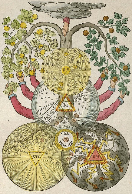 deathandmysticism:Tree of Good and Evil Knowledge, Secret Symbols of the Rosicrucians, 1785