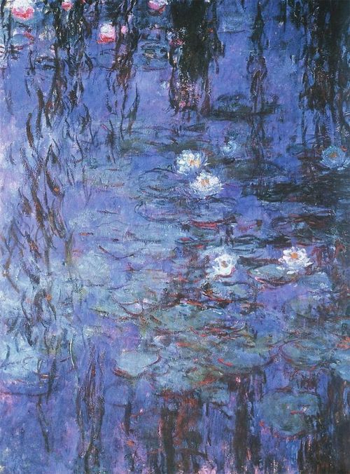 life-in-mauve:Blue Water Lilies, Monet, c. 1917