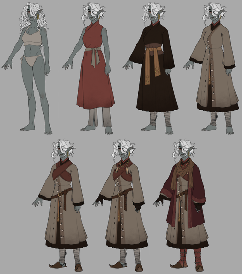 hyperionwitch-art: Hey, remember that time I did a reference sheet for basically just Tev and Dren’s outfits, but it was like 2 years ago and I’ve COMPLETELY changed the way I draw them?  Neat, here’s an update at long last, plus bonus material!