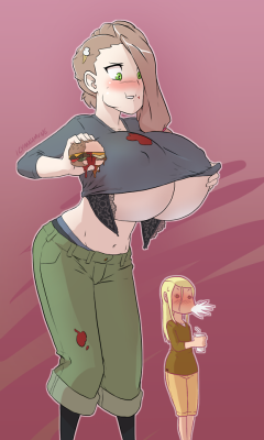 demonesu: She was really expecting that bra to last longer. Junk food tho