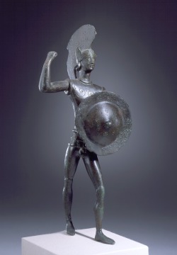 ancientpeoples:  Warrior Bronze Etruscan, Early 5th century BC. Source: Los Angeles County Museum of Art