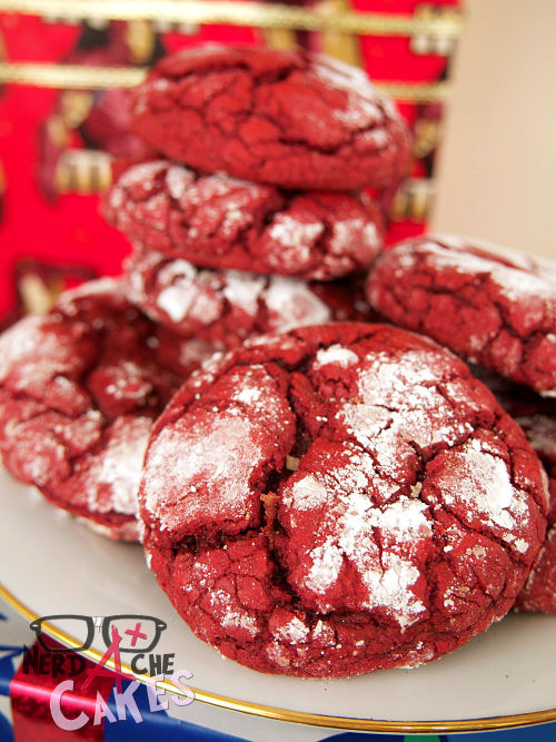 nerdache-cakes: 12 Days of Nerd-Mas: Team Red Rules Red Velvet Cookies with Cream Cheese Bits You kn