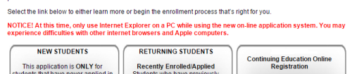 Oh no… this school recommends using Internet Explorer. I am not impressed. lol