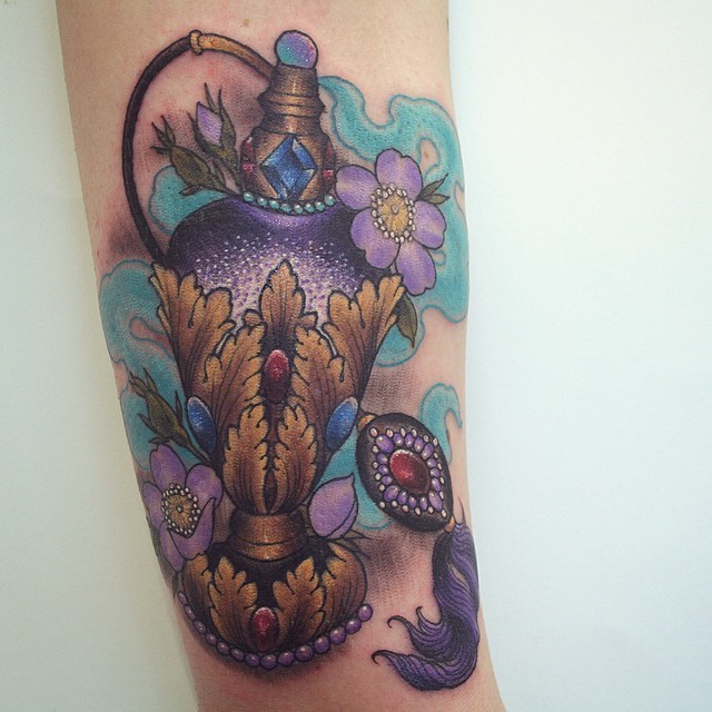georginatattoo:  Perfume bottle for the lovely Emily! Emails are taking a little