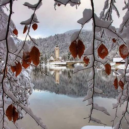 rosiesdreams:  Bled Lake in winter .. By © I. Middleton 