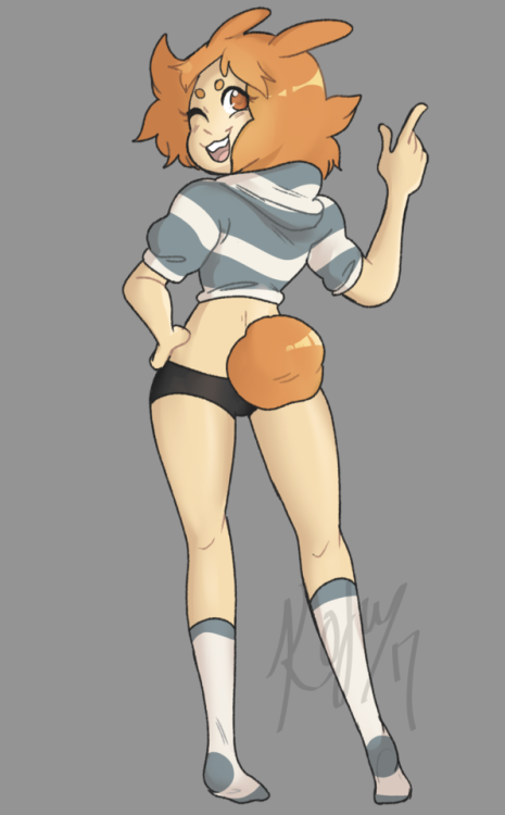 an adorable lass i adopted from @gh0stmoth that i finally drew ;u;