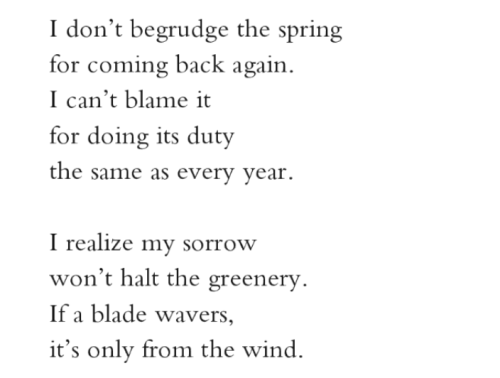 weltenwellen: Wislawa Szymborska, from “Parting with a View”, Miracle Fair: Selected Poe