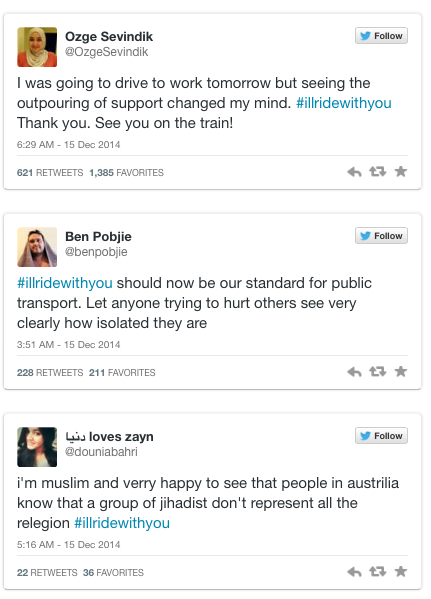 micdotcom:  Australians fight Islamophobia amidst hostage crisis with #IllRideWithYou