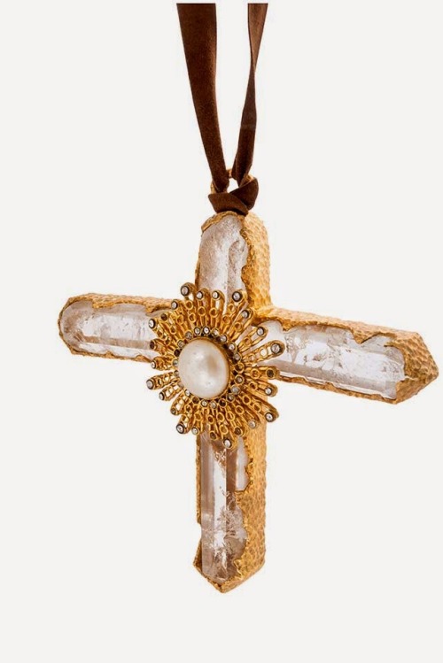 Rock crystal Chanel cross from an exclusive nineties collection. www.thestylesaloniste.com