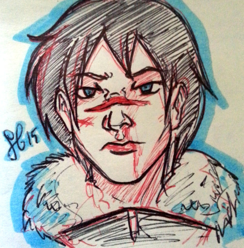 Marian Hawke and Tori Shepard post-it note doodles. (I was very productive at work today, obvs.)