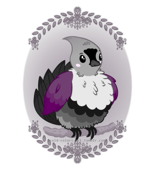 An AceBirb. ❤️ Very fluff. Buy on redbubble (without the watermark). 