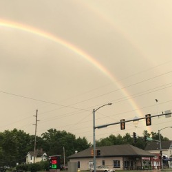 Rainbow over Lawrence. 🌈 (at Lawrence,