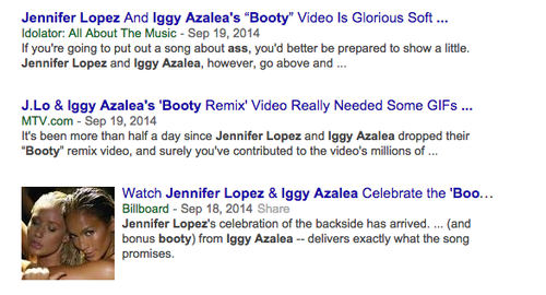 beremylovechild:  When Nicki Minaj came out with Anaconda the media was like  But now that J.lo & Iggy  have came out with the equally explicit “Booty “they’re like                      