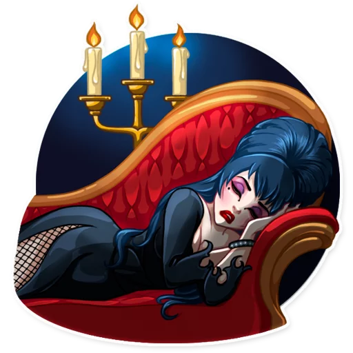 creaturesofnight: Elvira Telegram stickers Ps.: I had to choose wisely the stickers