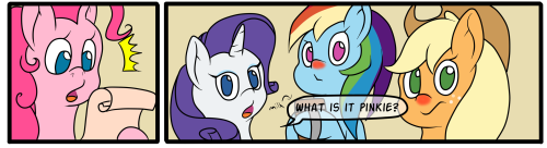 ask-head-over-hooves:  Bonus: The letter from Celestia reaches the ponies in Ponyville.  =O Oh dear…. >w<