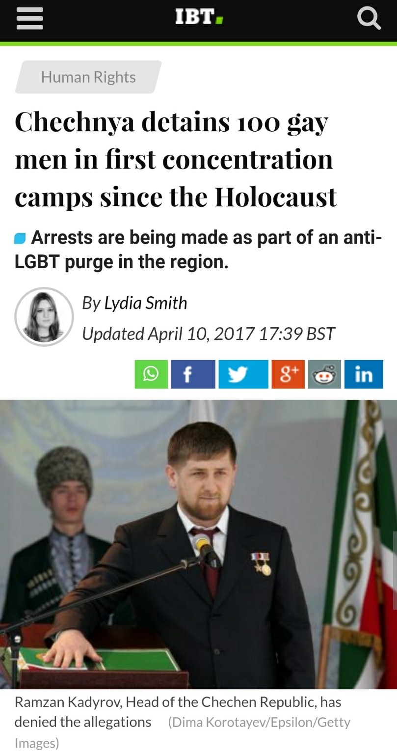 libertarian-lady: More than 100 gay men have been detained in concentration camp-style