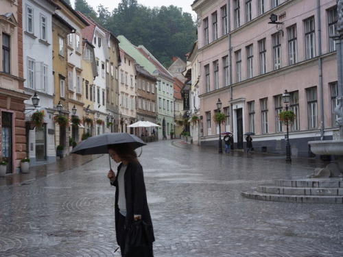 Rainy day in Ljubljana.