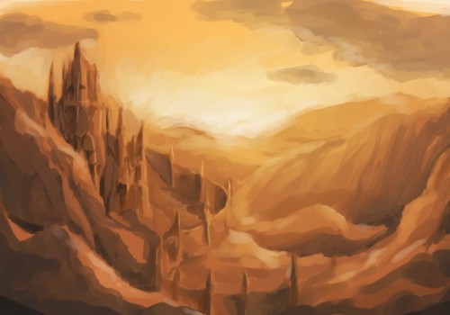 gurthang:  Himring I have no idea how to landscape or how to paint, so this is… an adventure.