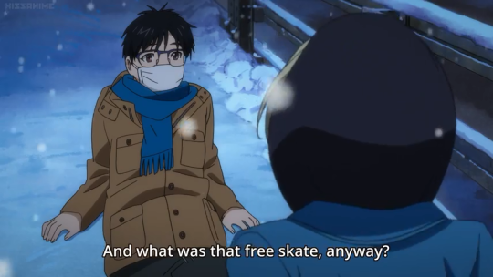 akaname-tanuma:   Honestly Yurio was so precious this episode??? His angry thing is seeming more and more like fun rivalry than hate. I mean. His reaction to his own great performance was    Excited and lighthearted, and though he did make a callout to
