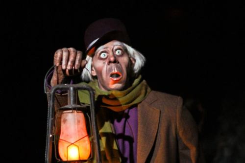 The Haunted Mansion’s only living human resident, the Caretaker. With his trusty lantern, shov