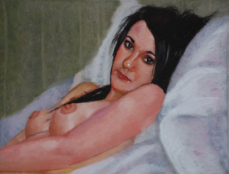 artbeautypaintings:  Nude in pillows - Ed Lang 