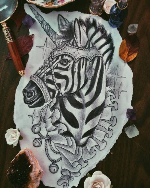 georginatattoo:  I drew this Zebra Unicorn adult photos