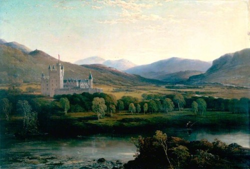 James Cassie (1819 - 1879) - Balmoral Castle, Aberdeenshire. Oil on canvas.