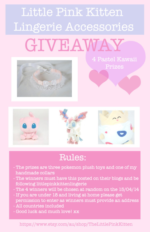 littlepinkkittenlingerie:  Time for another giveaway! Yay!
