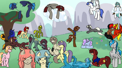 dewdusts:  300 followers part 1~ :D Mod pony: Well part 1 because I’ll make an other 20 follower picture so be ready with the ref sheets :D (background) And speacial SORRY for Airrazer Q-Q I can’t draw dragon right and I made you smaller sorry~ TwT