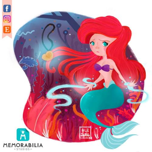 Ale’s illustration of Ariel, inspired to the great artist Lorena Alvarez Gómez. “The sce