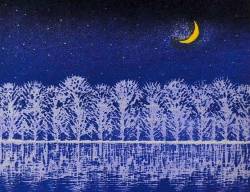 modijeanne: Moon and White Forest , 2011 by Takashi Hirose - Japanese Artist 