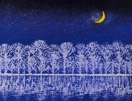 modijeanne: Moon and White Forest , 2011by Takashi Hirose - Japanese Artist