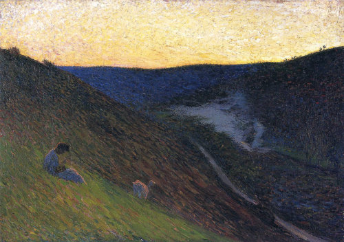 Valley Verde in Crepuscule, Henri MartinMedium: oil,canvas